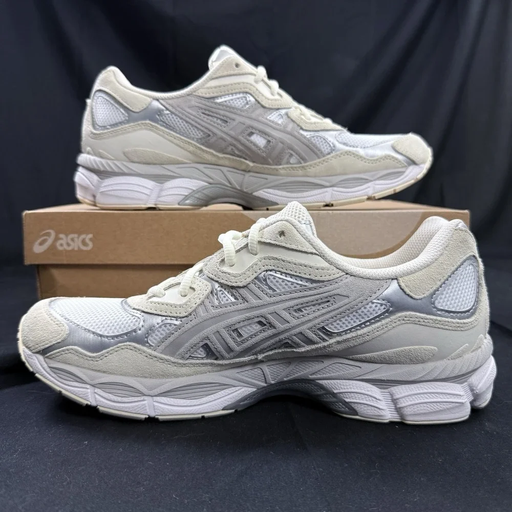 Size 9.5 Asics Gel-NYC 'Cream Oyster Grey' 1201A789-103 Men's Sneakers